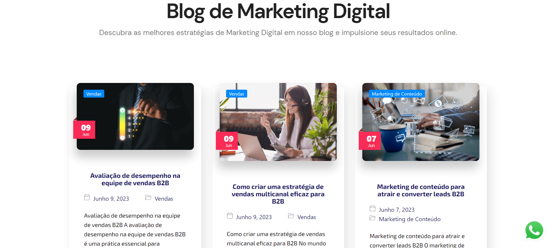 Marketing de conteúdo vendas B2B