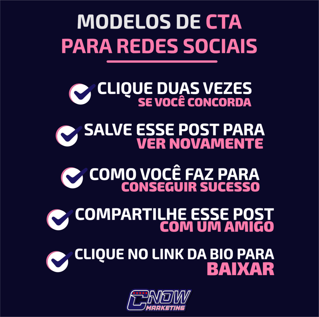 Insira CTA's persuasivos em suas postagens nas redes sociais para direcionar os seguidores