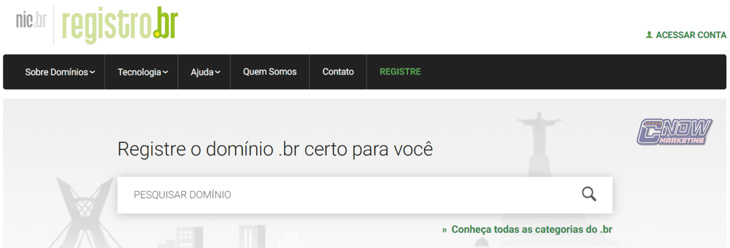 Antes de iniciar o processo de registro, verifique se o domínio que você deseja está disponível.