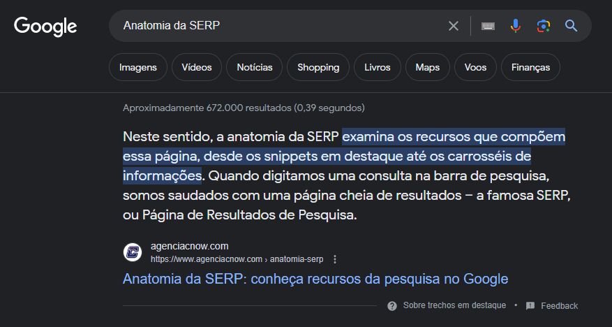 O que são featured snippets?